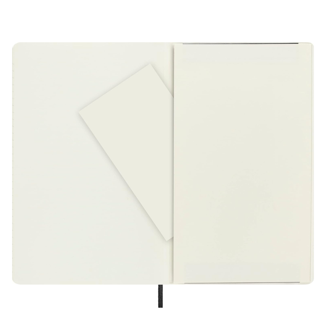 Moleskine Softcover Classic Notebook - Ruled / Large / Black — flat lay