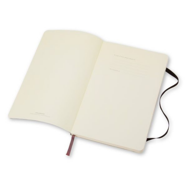 Moleskine Softcover Classic Notebook - Ruled / Large / Black — flat lay