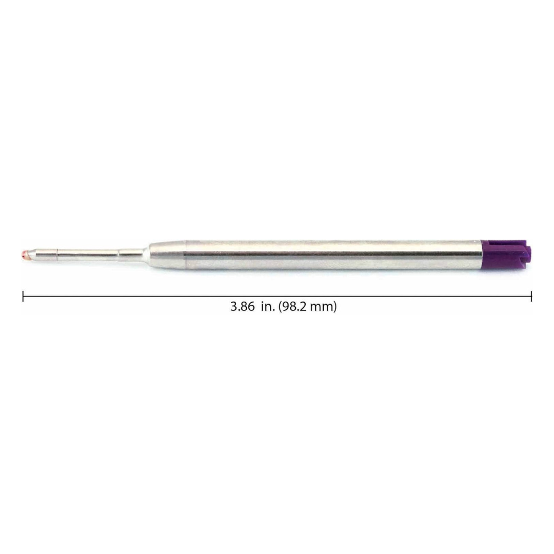 Monteverde Soft Roll Ballpoint Refill To Fit Parker Ballpoint Pen (Pack of 2) - Purple / Medium — tip detail