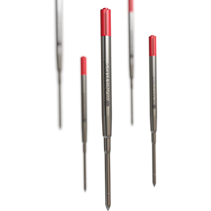 Monteverde Soft Roll Ballpoint Refill To Fit Parker Ballpoint Pen (Pack of 2) - Red / Medium — with packaging