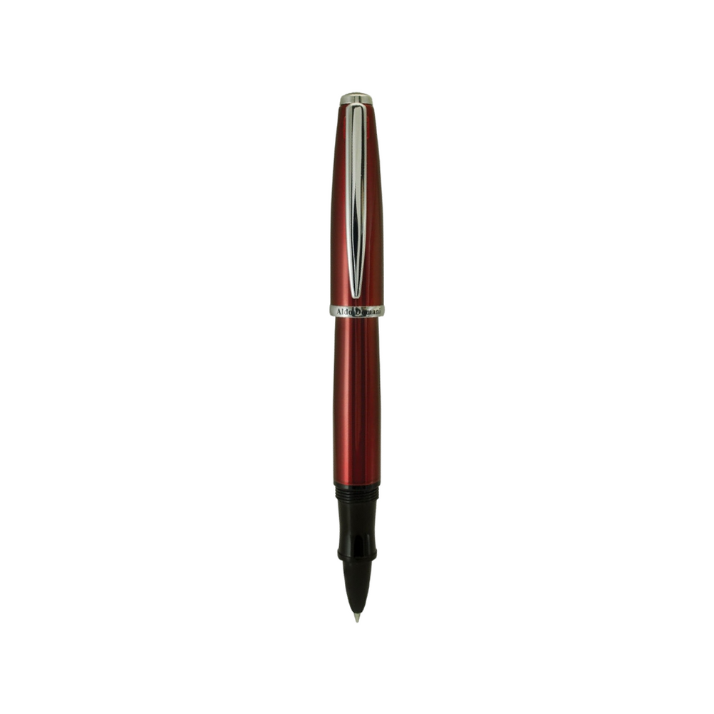 Monteverde Aldo Domani Rollerball Red — uncapped with cap posted