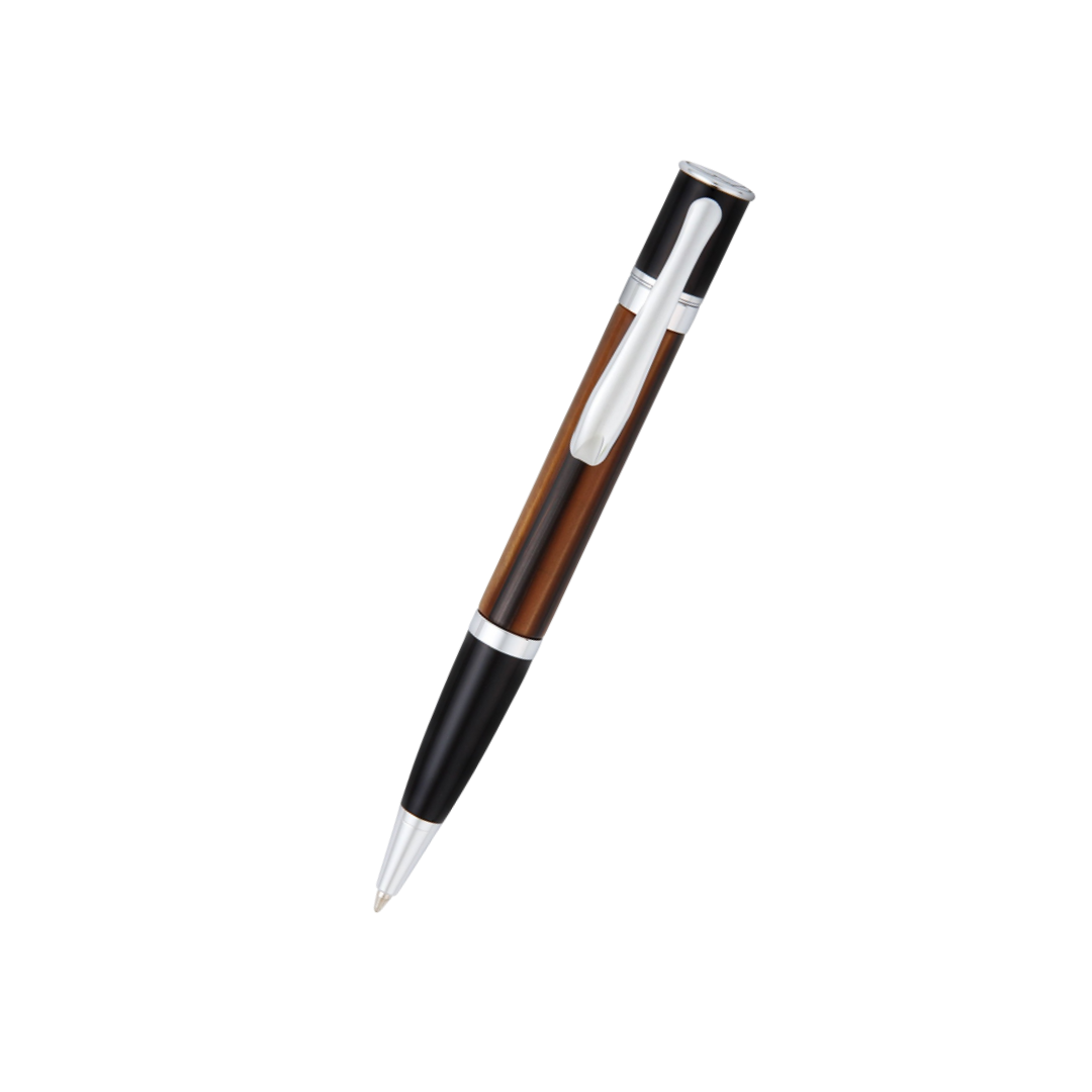 Monteverde Mini Jewelria Striped Ballpoint Pen Brown — capped