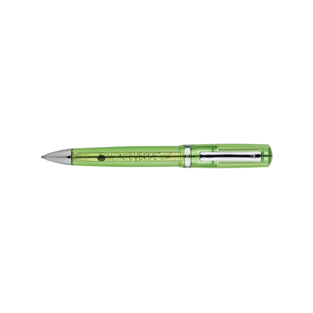 Monteverde Artista Crystal Ballpoint Pen Lime Green — Monteverde ballpoint pen — reliable smooth-writing everyday pen, at Cityluxe Singapore
