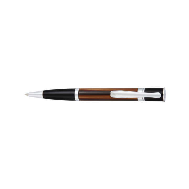 Monteverde Mini Jewelria Striped Ballpoint Pen Brown — with packaging