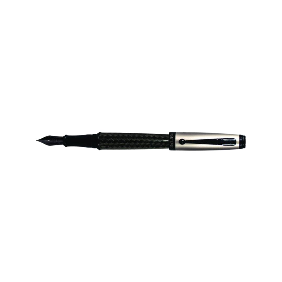 Monteverde Invincia Titanium Fountain Pen — writing at an angle