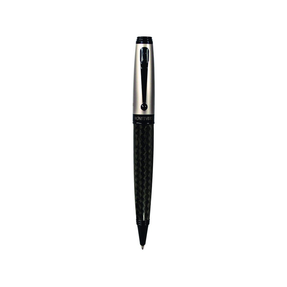 Monteverde Invincia Titanium Ballpoint — uncapped with cap posted