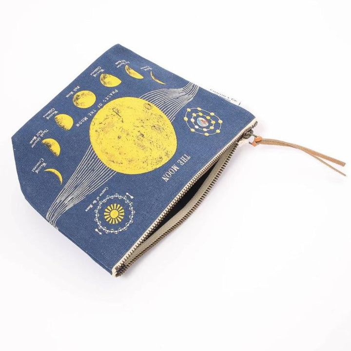 Cavallini Vintage Pouch - Moon Chart — side view
