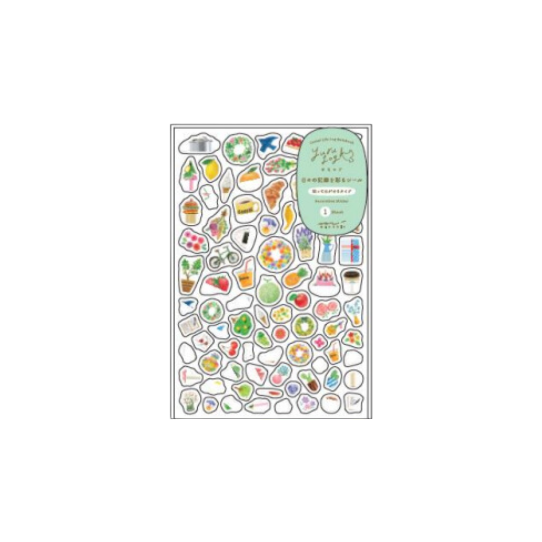 Midori Yuru Log Sticker (1 Sheet) - Motif — detail view