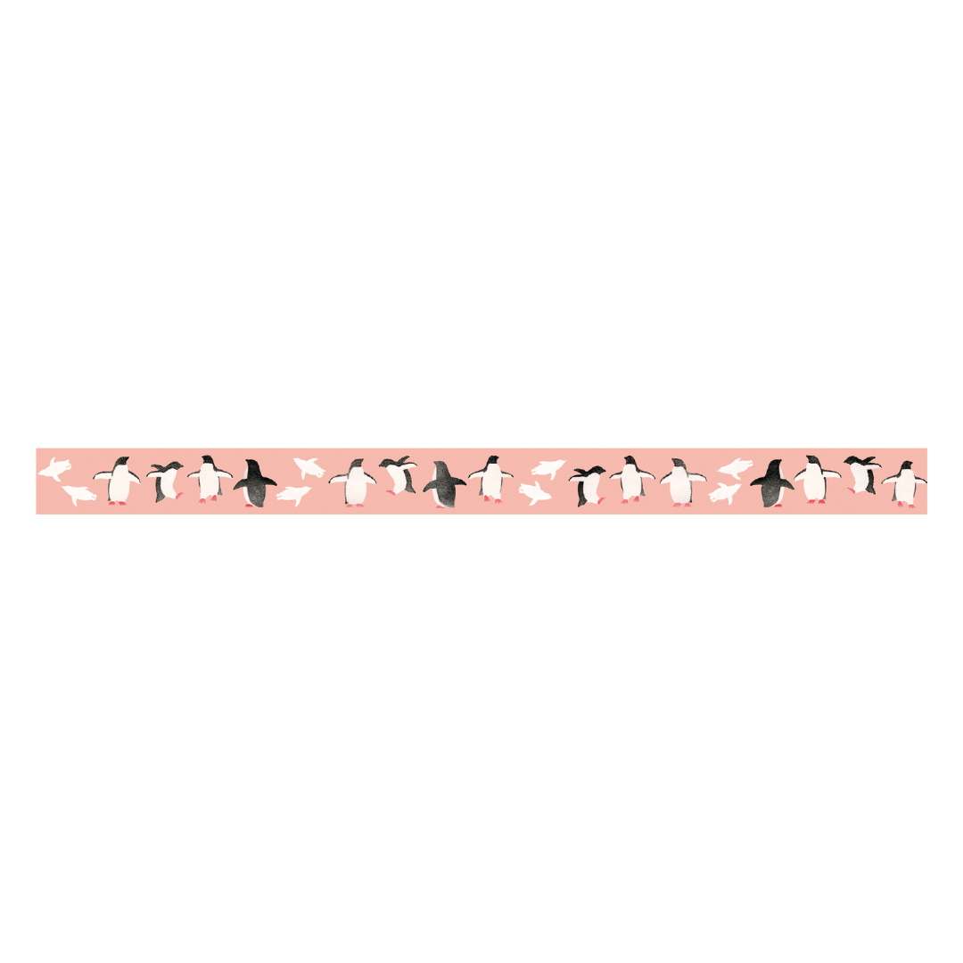 MT x Maruichikyu Washi Tape - Adelie Penguin — with packaging