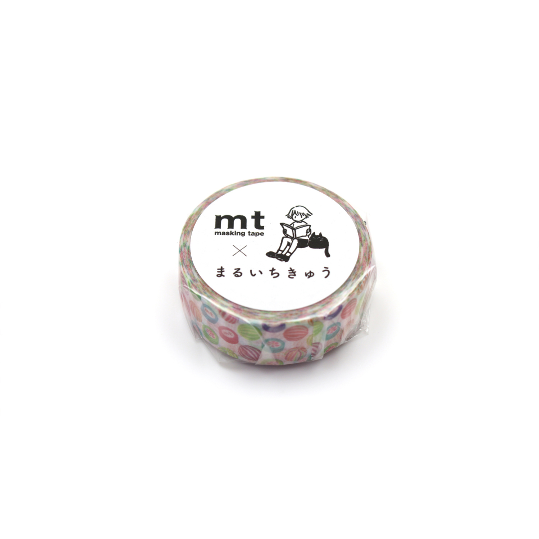 Mt x Maruichikyu Washi Tape - Candy Dot — applied on surface