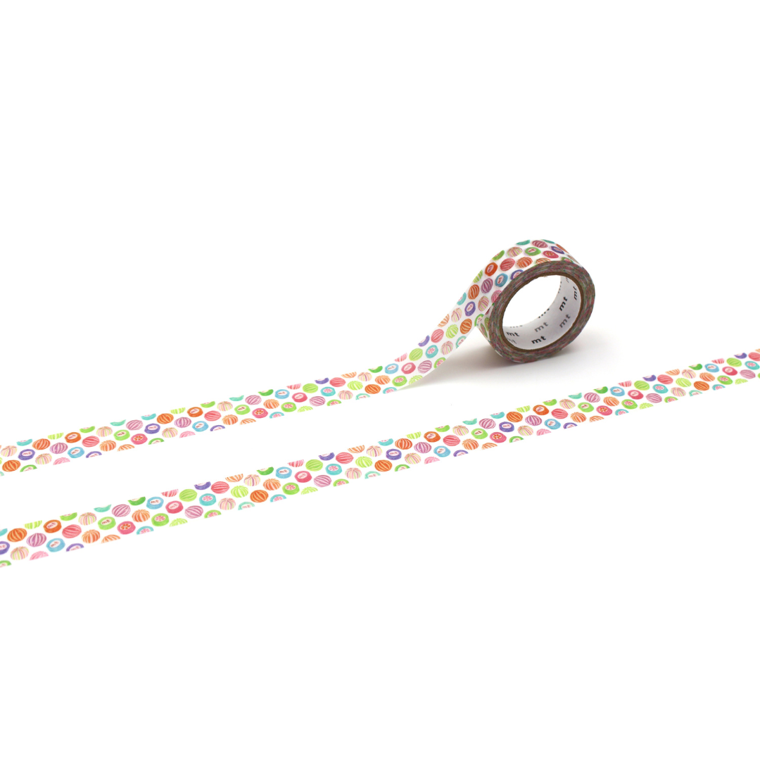 Mt x Maruichikyu Washi Tape - Candy Dot — roll front