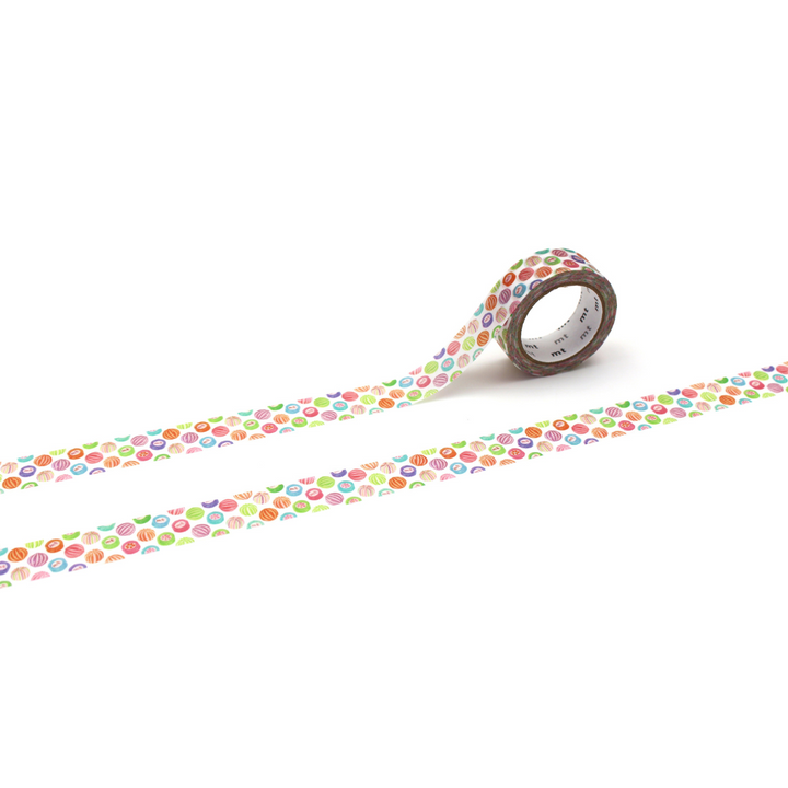 Mt x Maruichikyu Washi Tape - Candy Dot — roll front