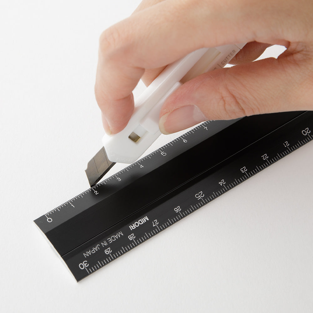 Midori Aluminum Multiple Ruler (30cm) — flat lay