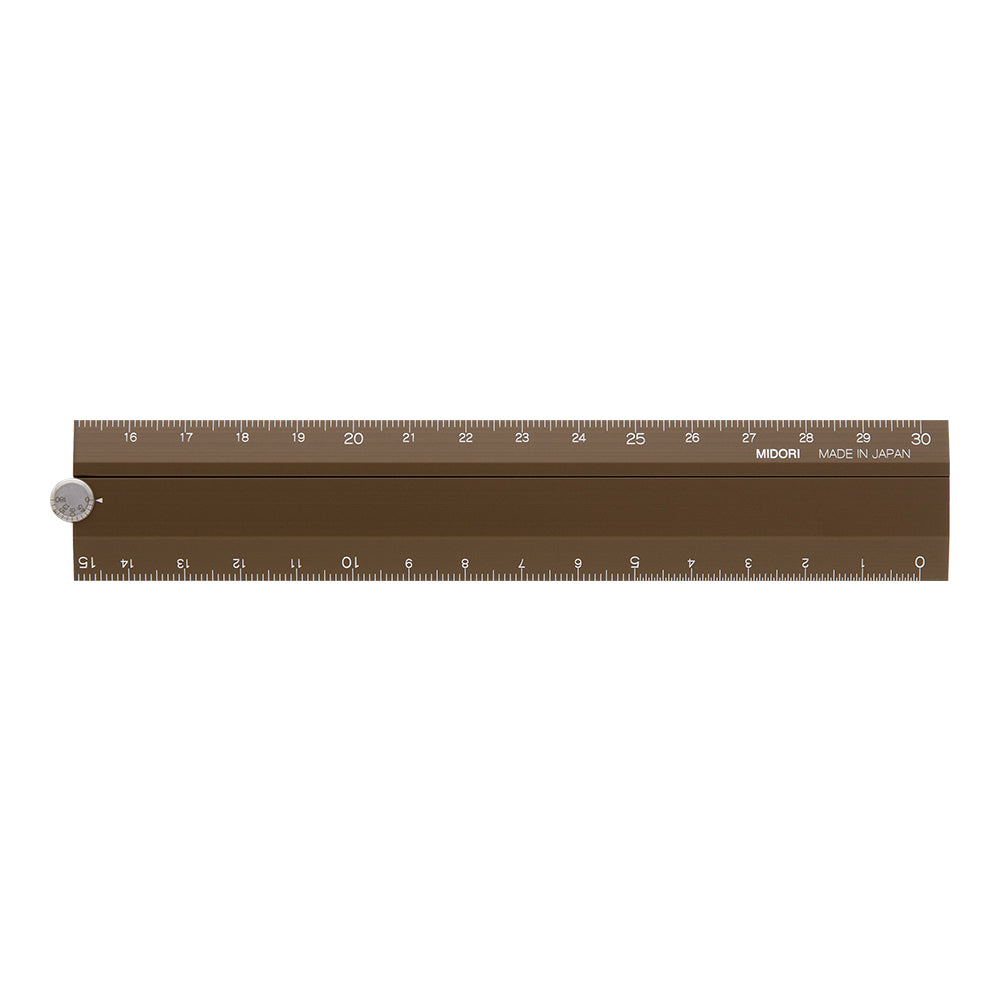 Midori Aluminum Multiple Ruler (30cm) — with packaging