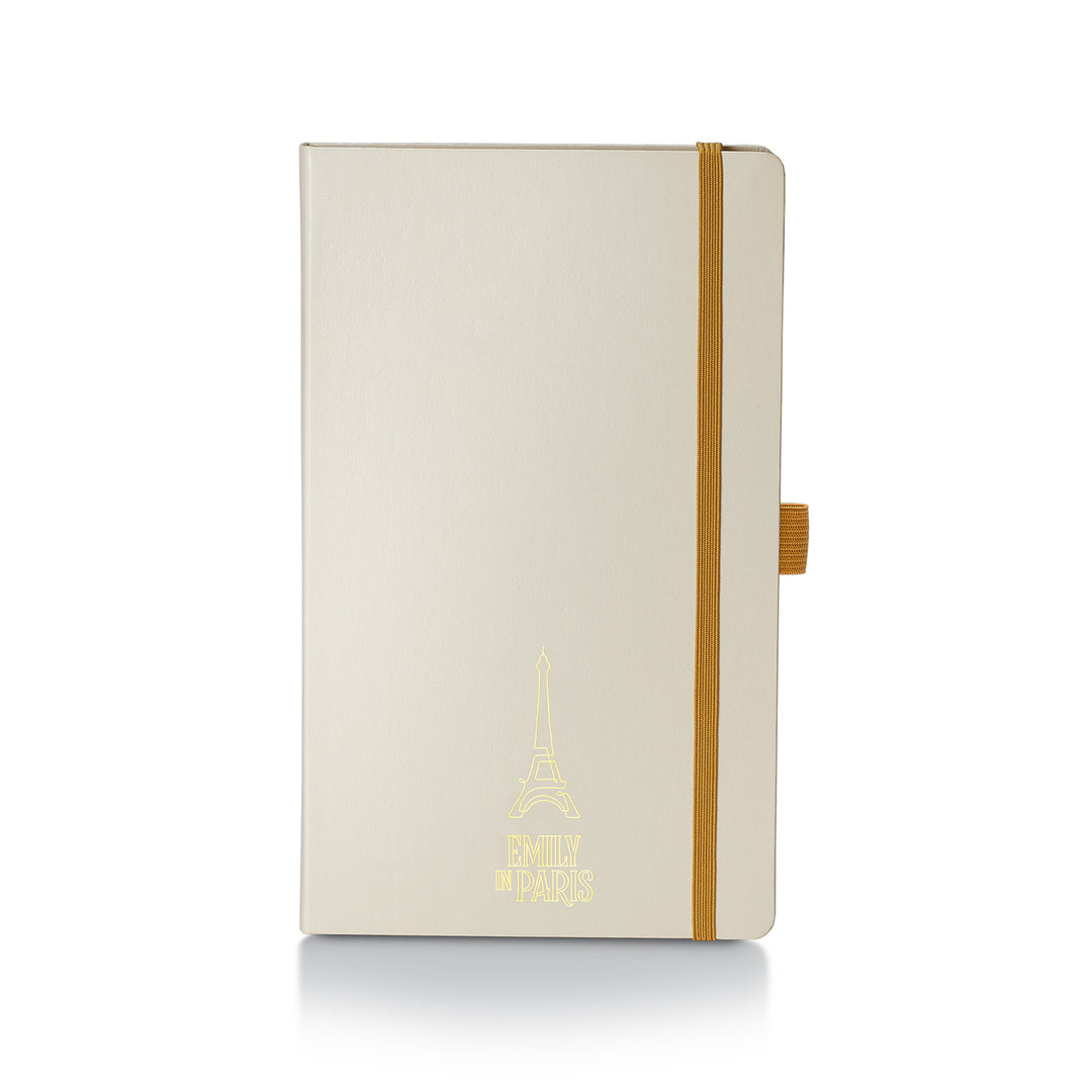 Sheaffer Emily in Paris Medium Journal 90 GSM Ink Friendly Paper with Embossed Eiffel Tower - Beige — front cover