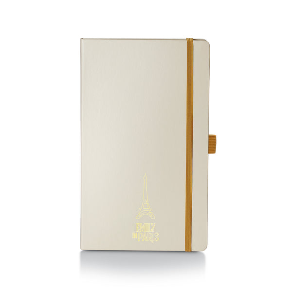 Sheaffer Emily in Paris Medium Journal 90 GSM Ink Friendly Paper with Embossed Eiffel Tower - Beige — front cover