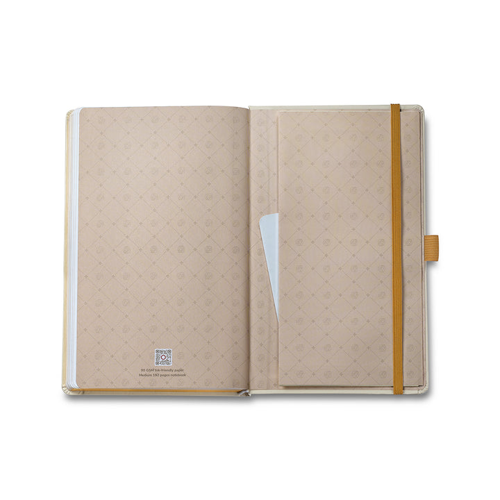 Sheaffer Emily in Paris Medium Journal 90 GSM Ink Friendly Paper with Embossed Eiffel Tower - Beige — flat lay