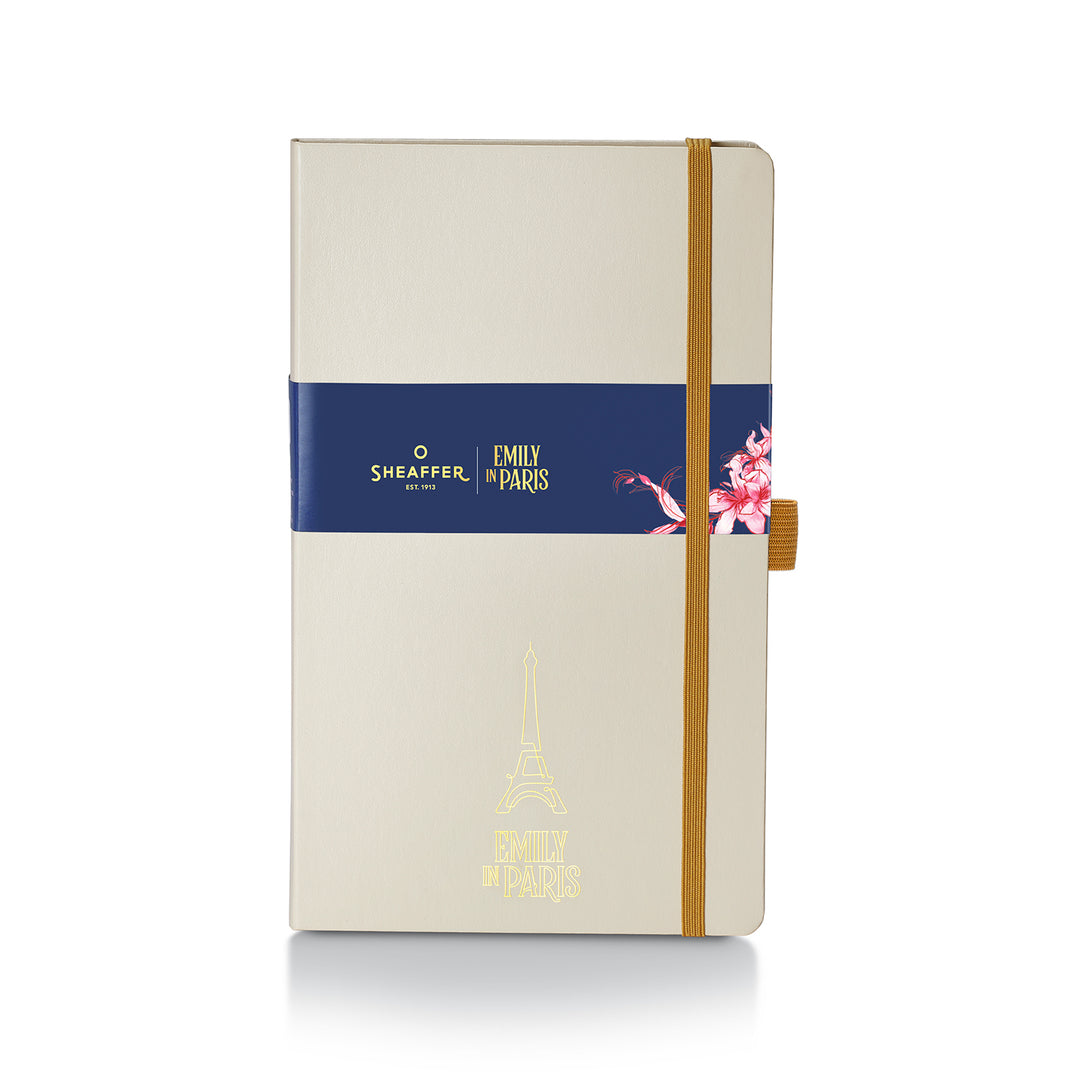 Sheaffer Emily in Paris Medium Journal 90 GSM Ink Friendly Paper with Embossed Eiffel Tower - Beige — ruling detail
