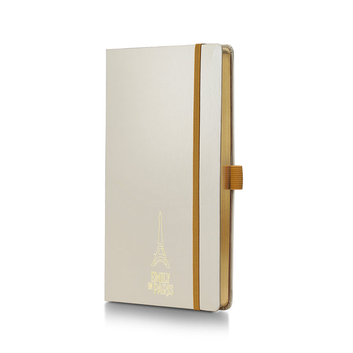 Sheaffer Emily in Paris Medium Journal 90 GSM Ink Friendly Paper with Embossed Eiffel Tower - Beige — back cover