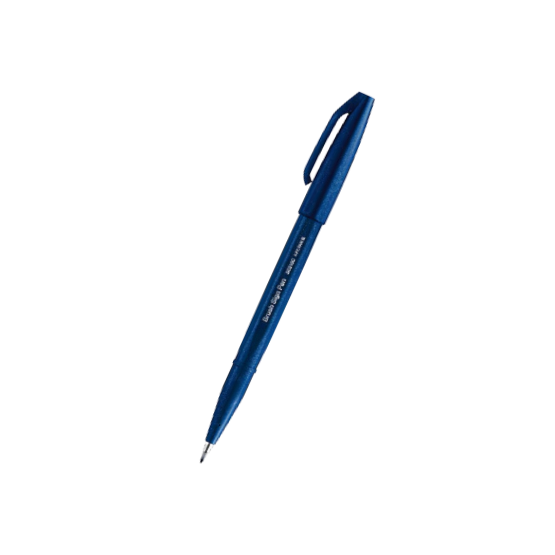 Pentel Touch Brush Sign Pen Blue Black — Pentel brush pen — premium stationery and lifestyle, at Cityluxe Singapore