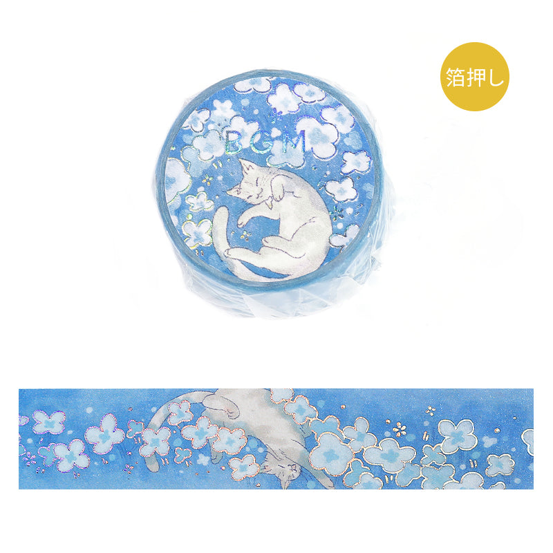 BGM Foil Stamping Masking Tape: Mysterious Journey - Nekoland — roll front
