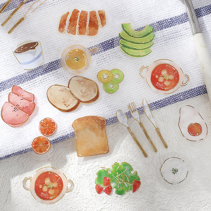 BGM Foil Stamping Clear Seal: Food Diary - One Plate — in use