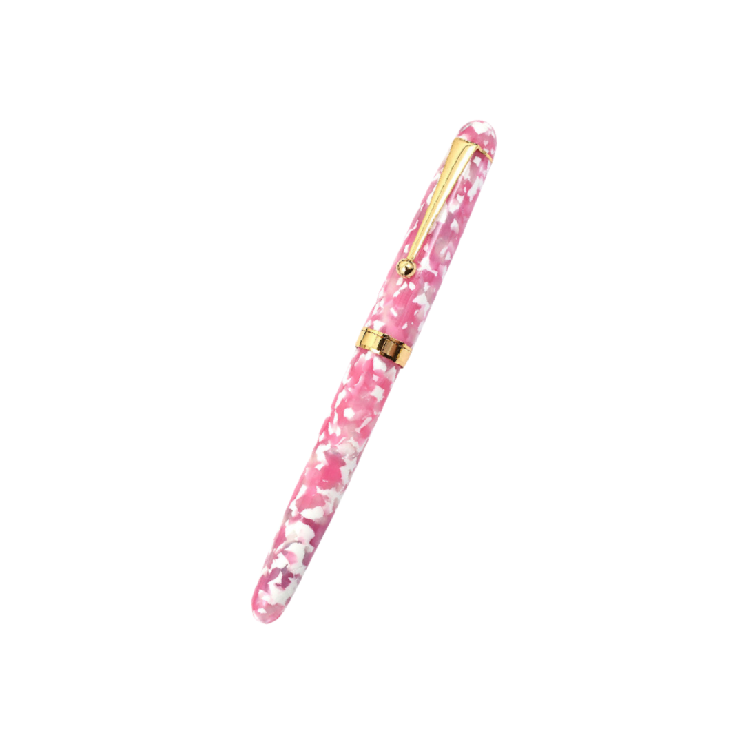 Onishi Hand Made Fountain Pen-Standard Schmidt Steel in Sakura Pink — Onishi fountain pen — precision nib writing instrument, at Cityluxe Singapore stationery store