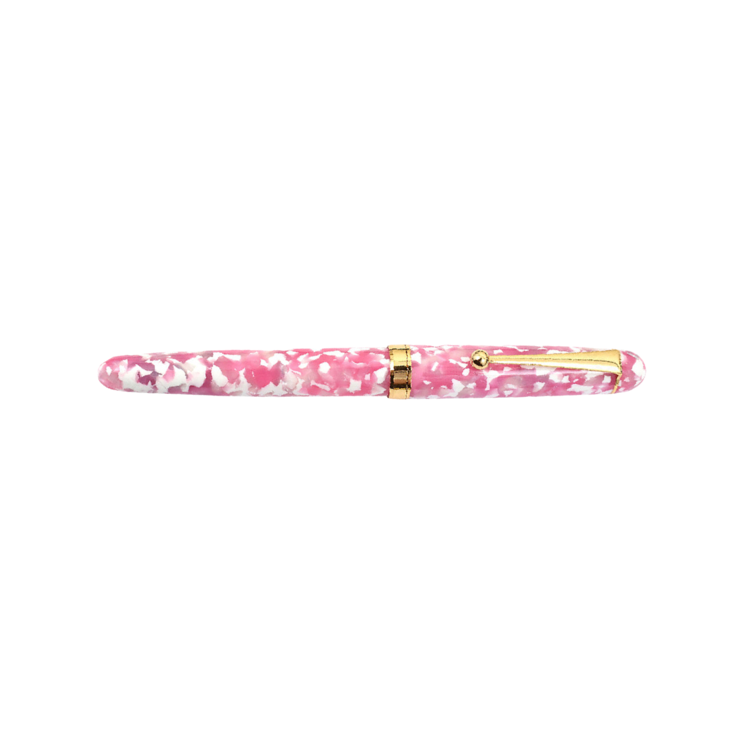 Onishi Hand Made Fountain Pen-Standard Schmidt Steel in Sakura Pink — Onishi fountain pen — precision nib writing instrument, at Cityluxe Singapore stationery store