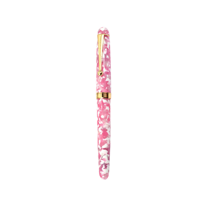 Onishi Hand Made Fountain Pen-Standard Schmidt Steel in Sakura Pink — Onishi fountain pen — precision nib writing instrument, at Cityluxe Singapore stationery store