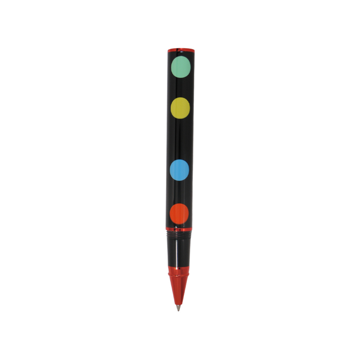 Acme Studio Limited Edition Rollerball Pen - Color Dots — uncapped with cap posted