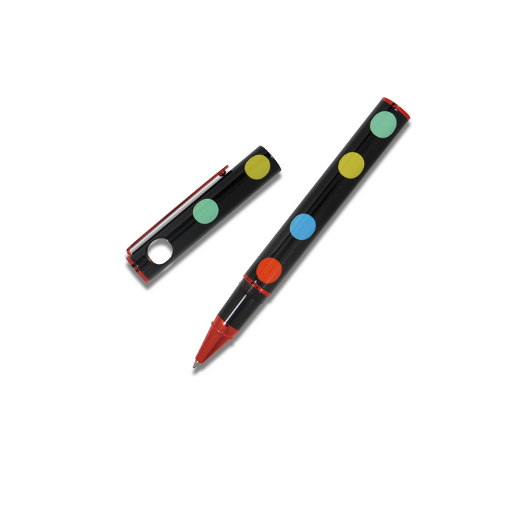 Acme Studio Limited Edition Rollerball Pen - Color Dots — writing at an angle