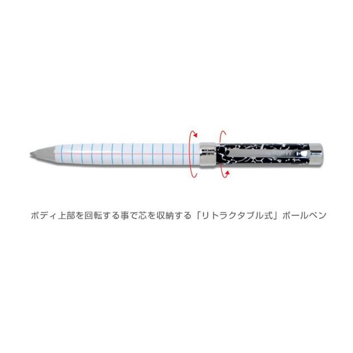 Acme Studio Retractable Ballpoint Pen - Dots Red — writing at an angle