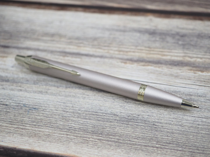 Parker IM PROFESSIONAL Ballpoint Pen in Monochrome Champagne — Parker ballpoint pen — reliable smooth-writing everyday pen, at Cityluxe Singapore