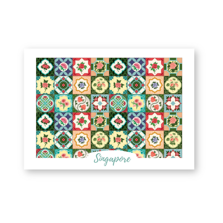 Postcard - Tiles 1 — front view