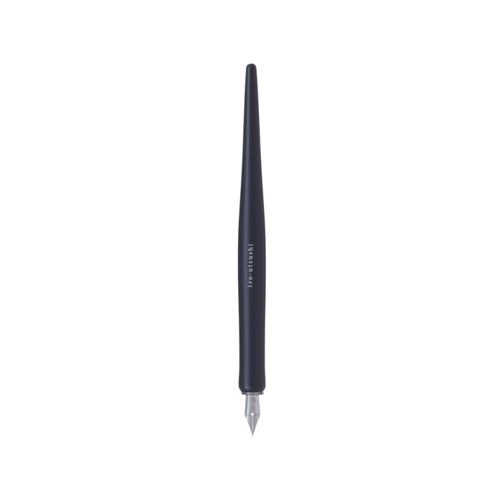 Pilot Iro-Utsushi Dip Fountain Pen - BK Wood — uncapped with cap posted
