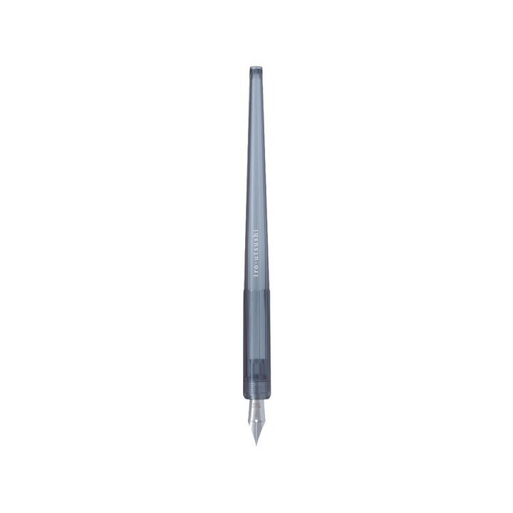 Pilot Iro-Utsushi Dip Fountain Pen - Clear Black — uncapped with cap posted