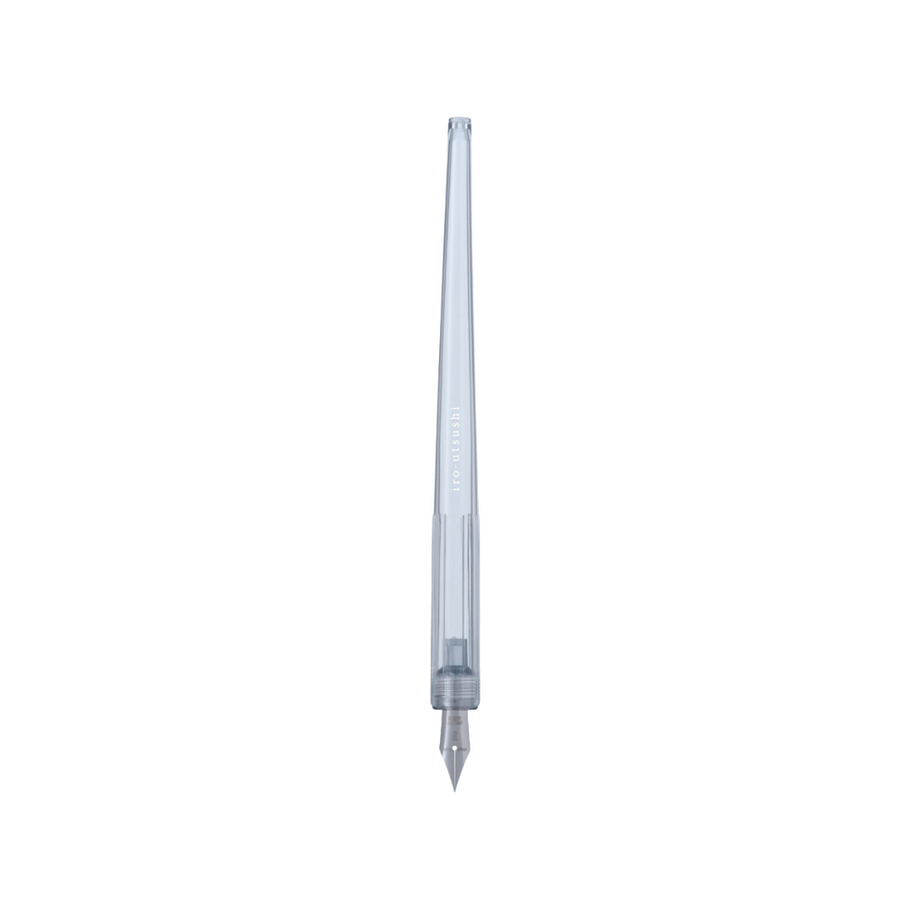 Pilot Iro-Utsushi Dip Fountain Pen - Clear Blue — uncapped with cap posted