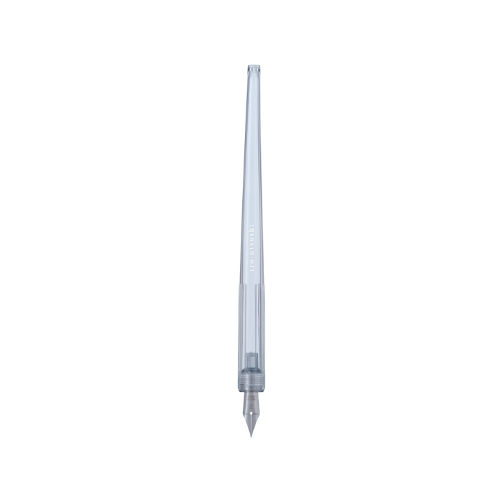 Pilot Iro-Utsushi Dip Fountain Pen - Clear Blue — uncapped with cap posted