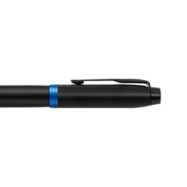 Parker IM PROFESSIONAL Vibrant Ring BT Rollerball Pen Marine Blue — barrel detail