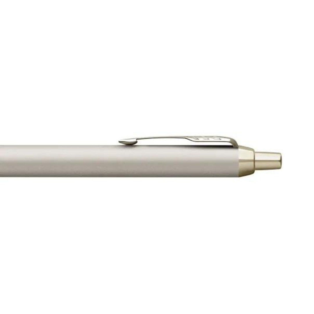 Parker IM PROFESSIONAL Ballpoint Pen in Monochrome Champagne — Parker ballpoint pen — reliable smooth-writing everyday pen, at Cityluxe Singapore