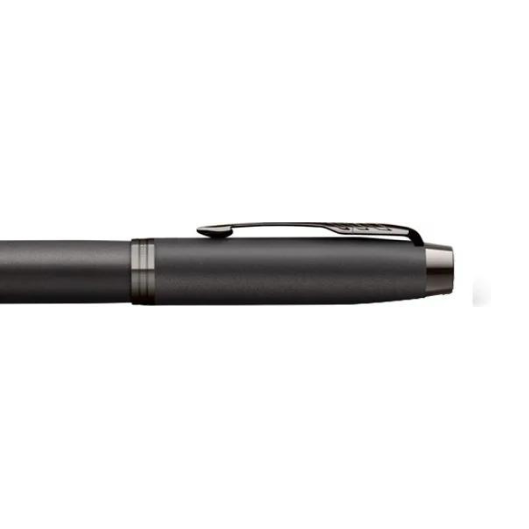 Parker IM PROFESSIONAL Rollerball Pen - Monochrome Titanium — flat lay