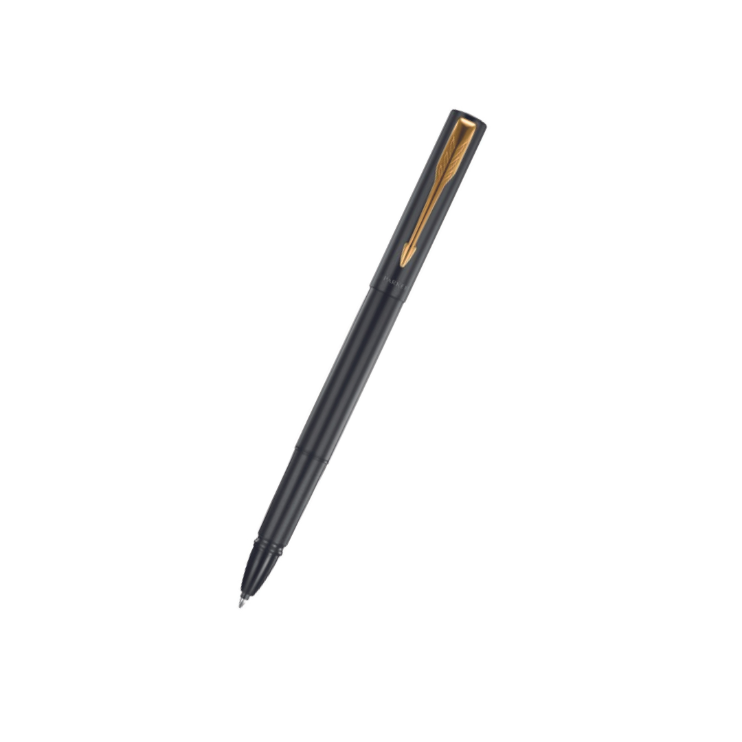 Parker Vector XL Rollerball Pen - Black with Gold Trim — capped