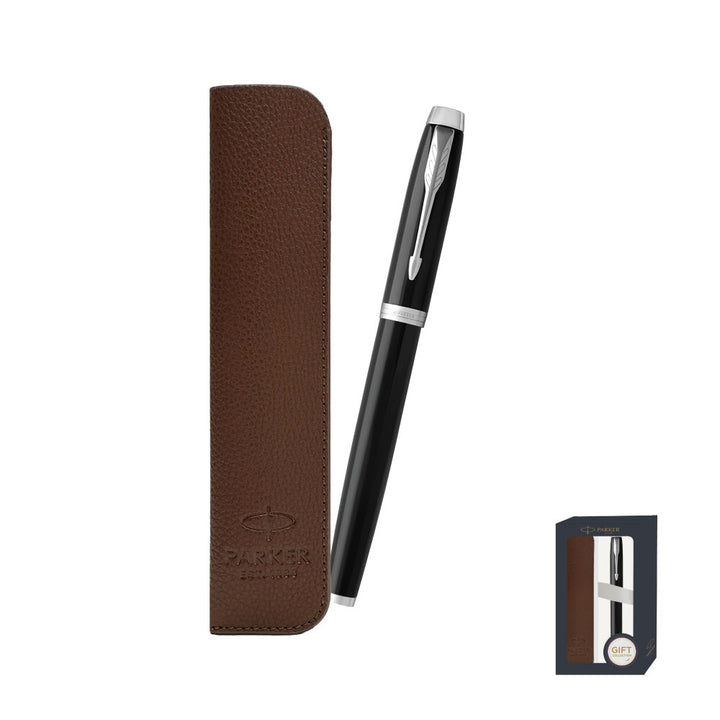 Parker IM Black CT Rollerball With Pen Sleeve Gift Set