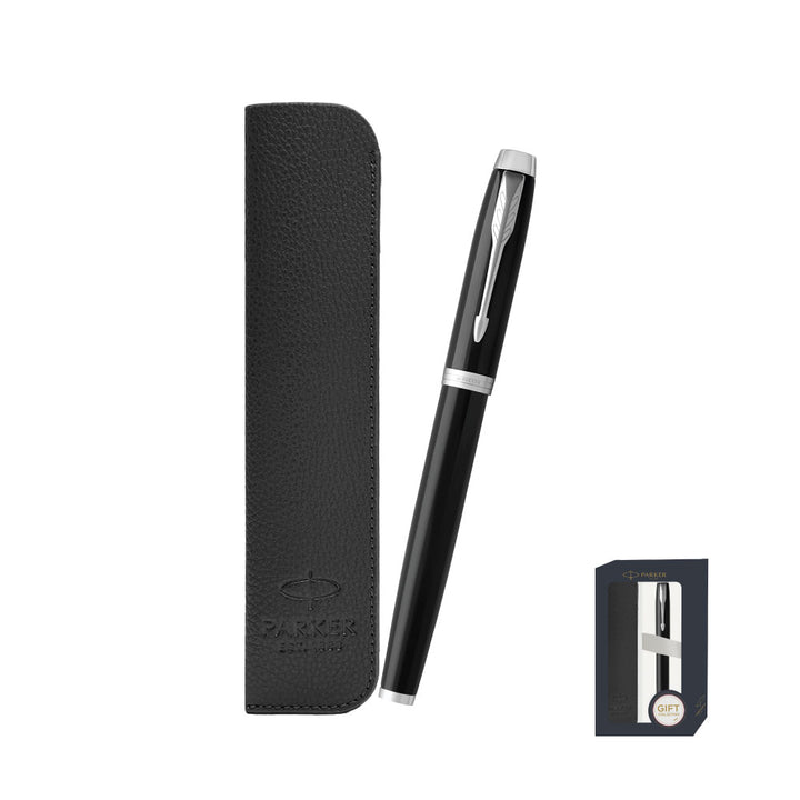 Parker IM Black CT Rollerball With Pen Sleeve Gift Set