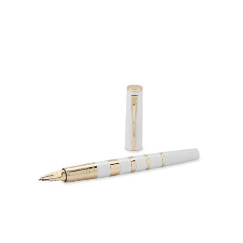 Parker Ingenuity Small Pearl &amp; Metal Gold Trim 5th Technology Pen — in use