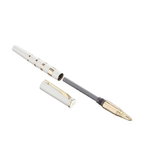 Parker Ingenuity Small Pearl &amp; Metal Gold Trim 5th Technology Pen — angle view