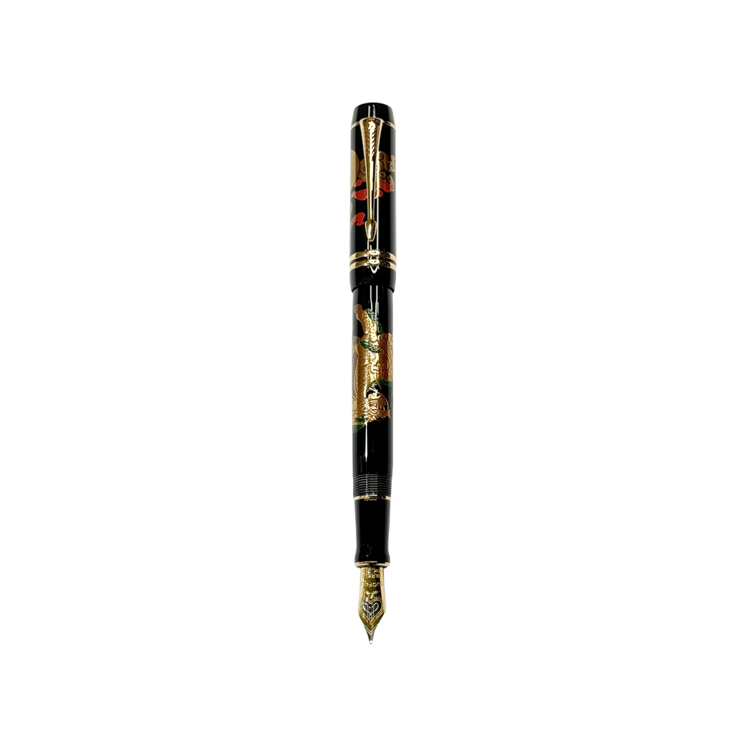 Parker Duofold 12 Chi Unicorn Limited Edition Fountain Pen - Medium Nib (FPD 2024) — uncapped with cap posted