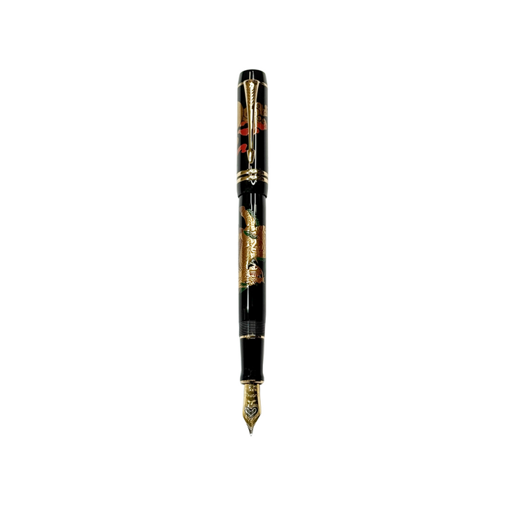Parker Duofold 12 Chi Unicorn Limited Edition Fountain Pen - Medium Nib (FPD 2024) — uncapped with cap posted