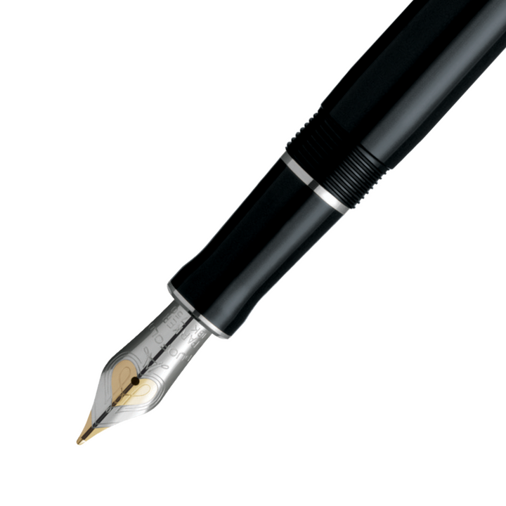 Parker Duofold Demi Black PT Fountain Pen - Medium — nib close-up