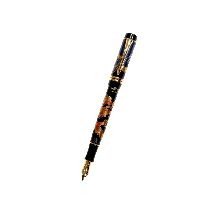 Parker Duofold Golden Dragon Makie Fountain Pen - Medium Nib (FPD 2024) — capped